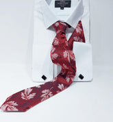 Rode stropdas met patroon